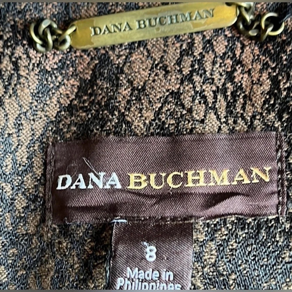 Dana Buchman Faux Leather Reptile Print Jacket. Size 8 - Picture 4 of 4
